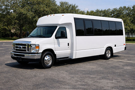 18-passenger minibus available for charter in Flower Mound, TX